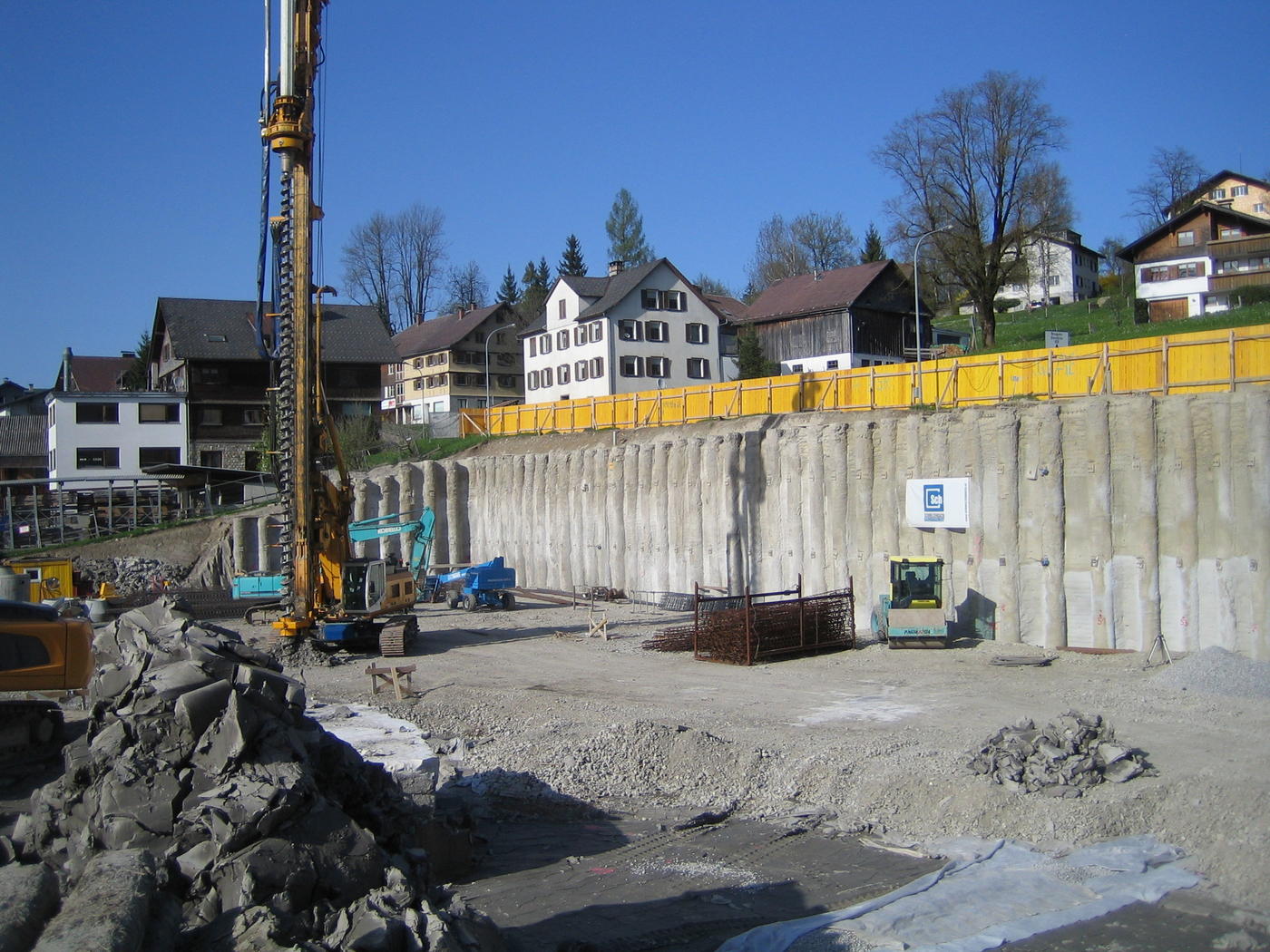 SOB-Pfähle zur Gründung - Keller