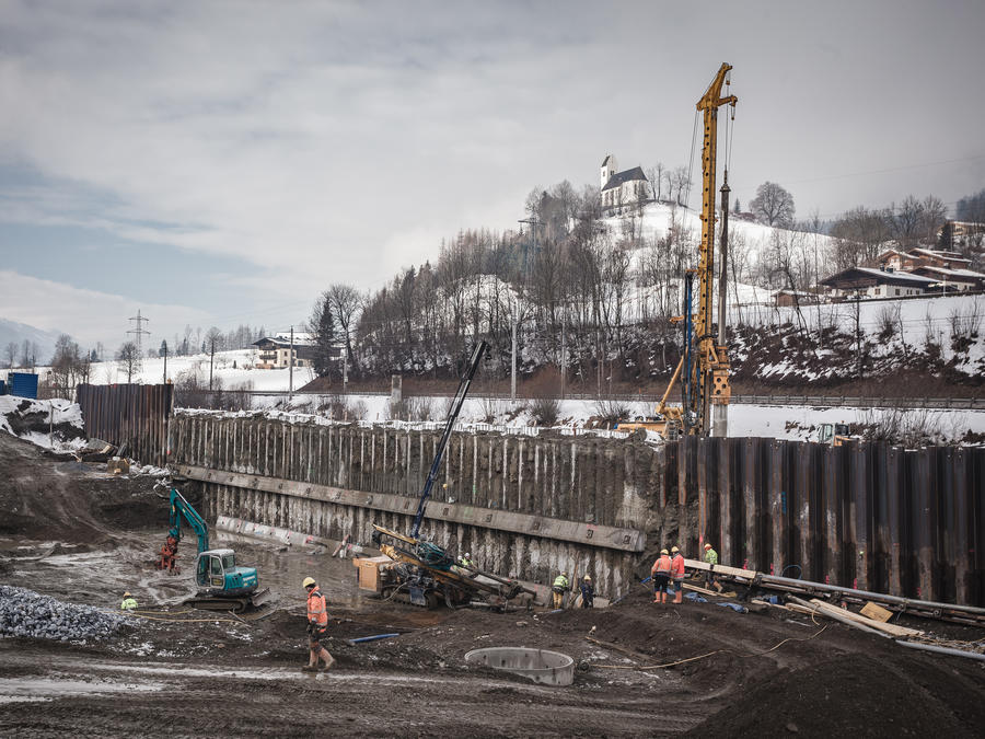 Keller-Arbeiten für ein Kraftwerk