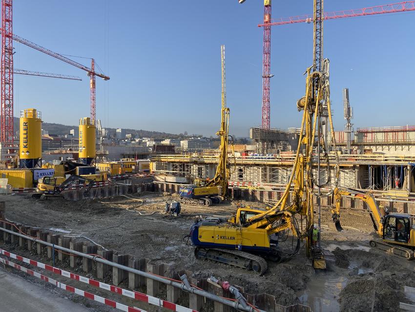 Keller-MTS Swiss Life Arena Herstellung einer Soilcrete Dichtsohle